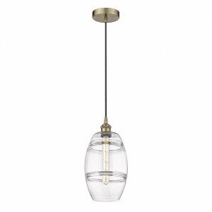 Vaz - 1 Light Cord Hung Mini Pendant In Industrial Style-9.88 Inches Tall and 8 Inches Wide - 1 of 1