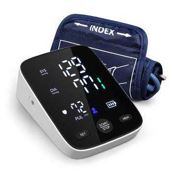 HOM Digital Blood Pressure Monitor - Upper Arm Blood Pressure Machine with Large LED Screen, Double Memory Function
