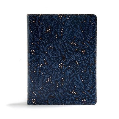 CSB Study Bible, Navy Leathertouch - by  Csb Bibles by Holman (Leather Bound)