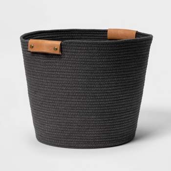 17" Coiled Rope Bin Warm Gray Charcoal - Brightroom™