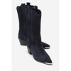 Alvi - Navy Suede Leather Western Boot (Women) navy suede 8 Forever & Always Shoes US - 2 of 4