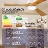 Wanze of Ocean 42 in. 3-Blade Solid Wood Flush Mount Ceiling Fan with LED Light and Remote Control - 3 of 4