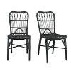 NicBex Rattan Patio Dining Chairs Set of 2,PE Wicker Outdoor Chairs with High Backrest,Kitchen Chairs for Dining Room,Patio - 2 of 4