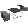 Caitlin 35inBlack Wood Grain 5 Piece Coffee Table Set - 3 of 4