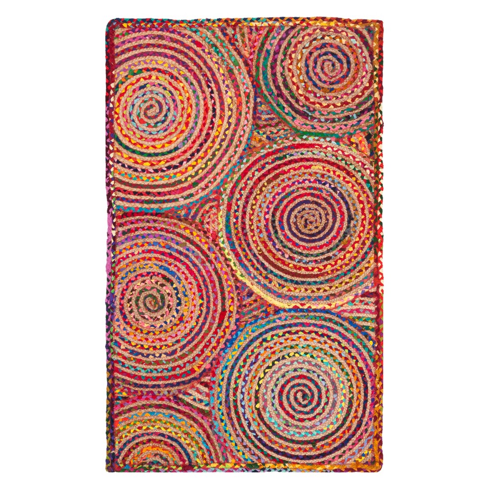 3'x5' Elsie Stripe Woven Accent Rug Red Red/Multi - Safavieh