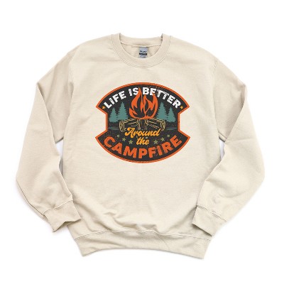 Simply Sage Market Women's Life Is Better Around The Campfire Badge Gildan Sweatshirt