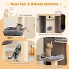 Tangkula Wooden Cat Tree Multi-Level Kitten Tower w/ Condo Perches Scratching Posts - 4 of 4