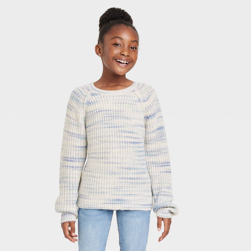 Girls' Pullover Sweater - Cat & Jack Blue M