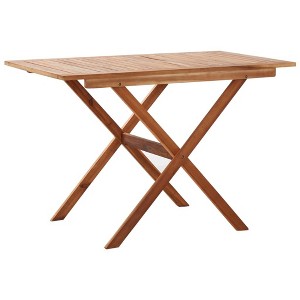 vidaXL Patio Table 43.3"x26.4"x29.1" Solid Acacia Wood - 1 of 4