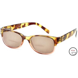 Calabria Bi-Focals 4373SB Reading Sunglasses Matching Case. Great"Cheaters" Readers in the sun Stylish European Design in Tortoise-Pink +3.00 - 1 of 4