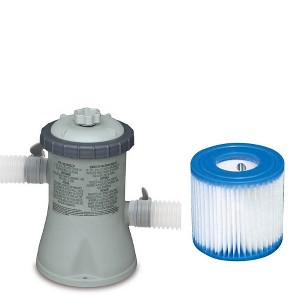 Intex Swimming Pool Cartridge Filter Pump + Filter Cartridge Replacement Type H - 1 of 4