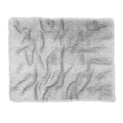 Holli Zollinger Aba Mudcloth Gris Woven Throw Blanket - Deny Designs