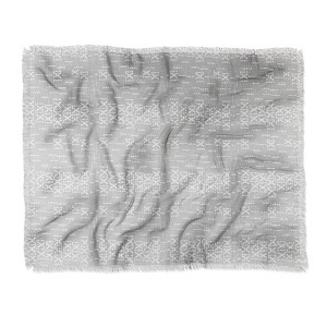 Holli Zollinger Aba Mudcloth Gris Woven Throw Blanket - Deny Designs - 1 of 2