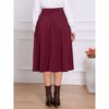 INSPIRE CHIC Women's Corduroy Button Front High Waist A-line Midi Skirt - 3 of 4