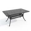 58.27" L x 34.65" W Rectangular Cast Aluminum Patio Table with 1.88" Umbrella Hole - 3 of 4