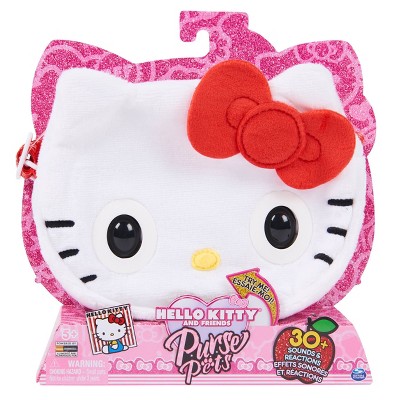 Hello Kitty Printed Heart Purse in Black+White