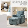 Lyngins Modern Chenille Chaise Lounge Recliner Chair with Phone Stand & Storage,Leisure Sofa Chair for Living Room,Bedroom - 4 of 4