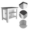 NicBex Mobile Kitchen Island Cart Morden Kitchen Carts with Storage, 3 Shelves and Spacious Top Surface for Kitchen - 3 of 4