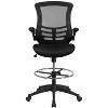Emma and Oliver Mid-Back Black Mesh Ergonomic Draft Chair - Adjustable Ring & Flip-Up Arms - 3 of 4