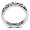 Slickblue Rhodium Brass Eternity Ring with Clear Crystal, Stackable Single-Tone Women's Jewelry, Size 5-9 - 3 of 4