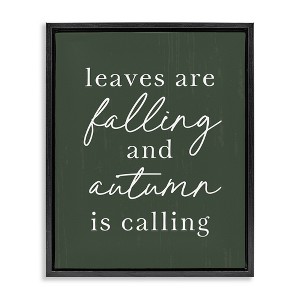 Stupell Industries Leaves Are Falling Black Floater Framed Canvas Wall Art - 1 of 4
