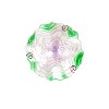 Evergreen 30"H Glass Bird Bath with Garden Stake, Purple and Green Glitter- Fade and Weather Resistant Outdoor Decor for Homes, Yards and Gardens - image 3 of 3