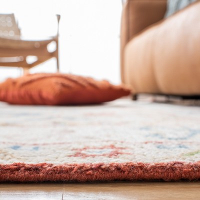Samarkand Ivory Green 9' x 12' Hand-Knotted Wool Area Rug