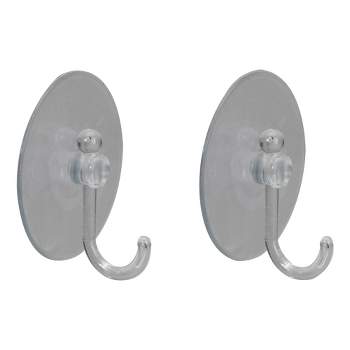 Northlight Pack of 2 Clear Suction Cups with Hooks 3"