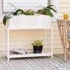 Raised Two Tier Plant Stand with Two Interchangeable Shelves, Great Indoors or Outdoors for Plants or Other Storage - 2 of 4