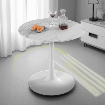 MAYEERTY Tulip Special Coffee Table,white marble color top,MDF Coffee Table , Kitchen Table,exective desk