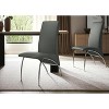 HomeRoots Set of Two Gray and Silver Upholstered Faux Leather Dining Side Chairs - 2 of 4