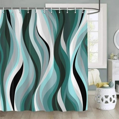 LunaLulinlk Green Abstract Shower Curtain
