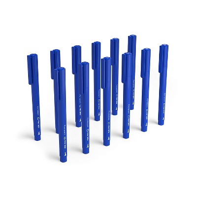 TRU RED Permanent Markers Ultra Fine Tip Blue Dozen TR54537