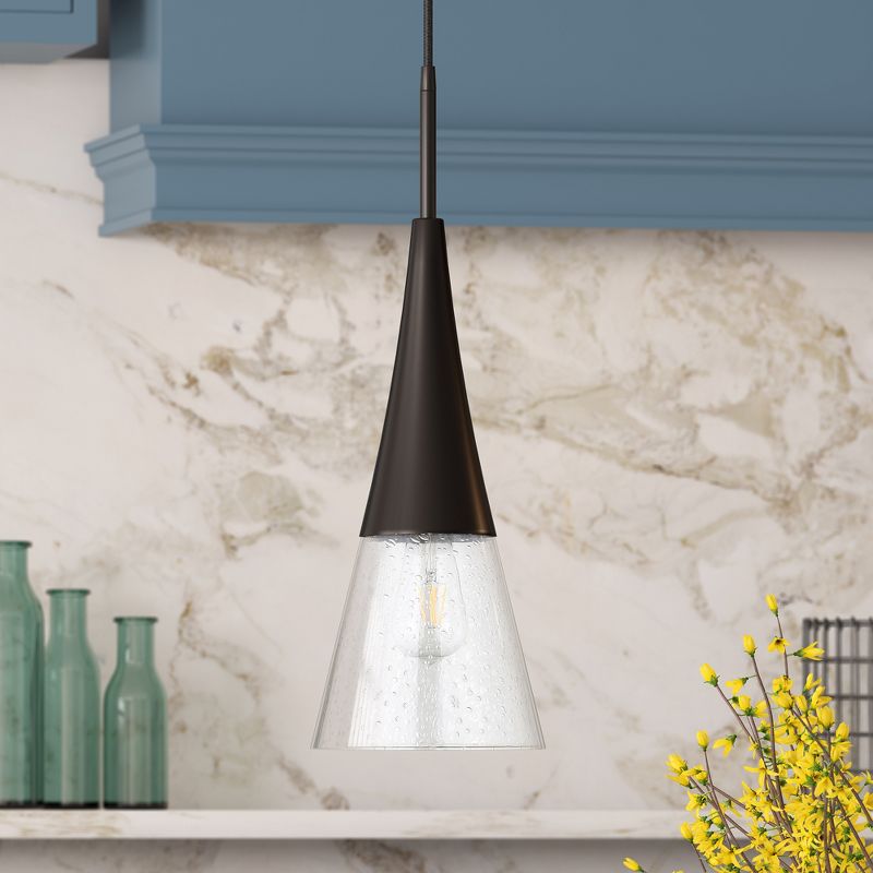 Hampton & Thyme 7.5" Wide Pendant with Glass Shade , 3 of 11