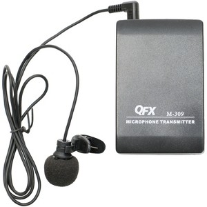 QFX® M-309 Wireless Microphone System with Headset and Lapel Microphones and Body Pack Transmitter in Black - 1 of 4