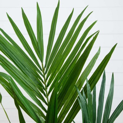 4-ft Green Silk Kentia Palm Tree in Black Plastic Pot