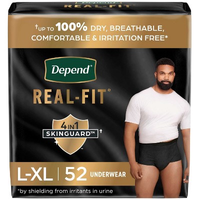 Depend Real Fit Incontinence Underwear for Men - Maximum Absorbency