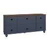 Festivo Vintage Style 60" TV Stand for TVs up to 70" Navy - 3 of 4