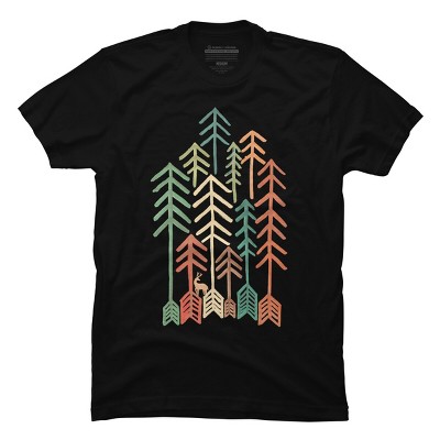 Men's Design By Humans Deer In The Arrow Wilderness By radiomode T-Shirt