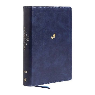 Niv, Lucado Encouraging Word Bible, Blue, Leathersoft, Comfort Print - by  Thomas Nelson (Leather Bound)