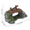 Unique Bargains Aquarium Decorations Arch Bridge Decoration Resin Fish Accessories Gray Green Red 6.89" Length 1 Pcs - 4 of 4