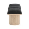Meridian Furniture,Pavilion Black Boucle Fabric Bench - 3 of 4