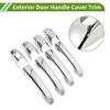 Unique Bargains Exterior Door Handle Cover for Jeep Grand Cherokee 11-21 No Keyless Hole 1 Set Silver Tone - 4 of 4