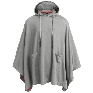 COOFANDY Casual Hooded Pullover Cape Cloak Fashion Coat Hoodie Pullover with Pocket - 1 of 4