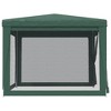 vidaXL Green Party Tent - 9.8'x9.8' Sun Shelter with UV-resistant Polyethylene and Powder-coated Iron Frame - includes 4 Mesh Sidewalls - 4 of 4
