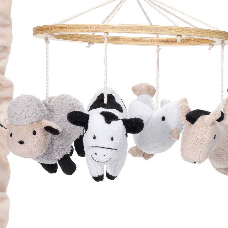Lambs & Ivy Baby Farm Animals Musical Baby Crib Mobile Soother Toy, 2 of 7