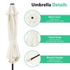 Okak 7.5 Ft Patio Umbrella,Table Umbrella for Patio,Pool&Garden,Market Umbrella Outdoor with Crank&Push Button Tilt,Base Not Included,Beige - 4 of 4