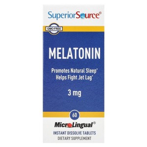 Superior Source Melatonin, 3 mg, 60 MicroLingual® Instant Dissolve Tablets - 1 of 4