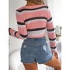 Women's Tie Front Long Sleeve Rib Knit Shrug Sweaters Cardigan Crop Top - 2 of 4