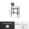 UNISOAR Modern  Rounded Square Outdoor Bar Table & chairs - 3 of 4